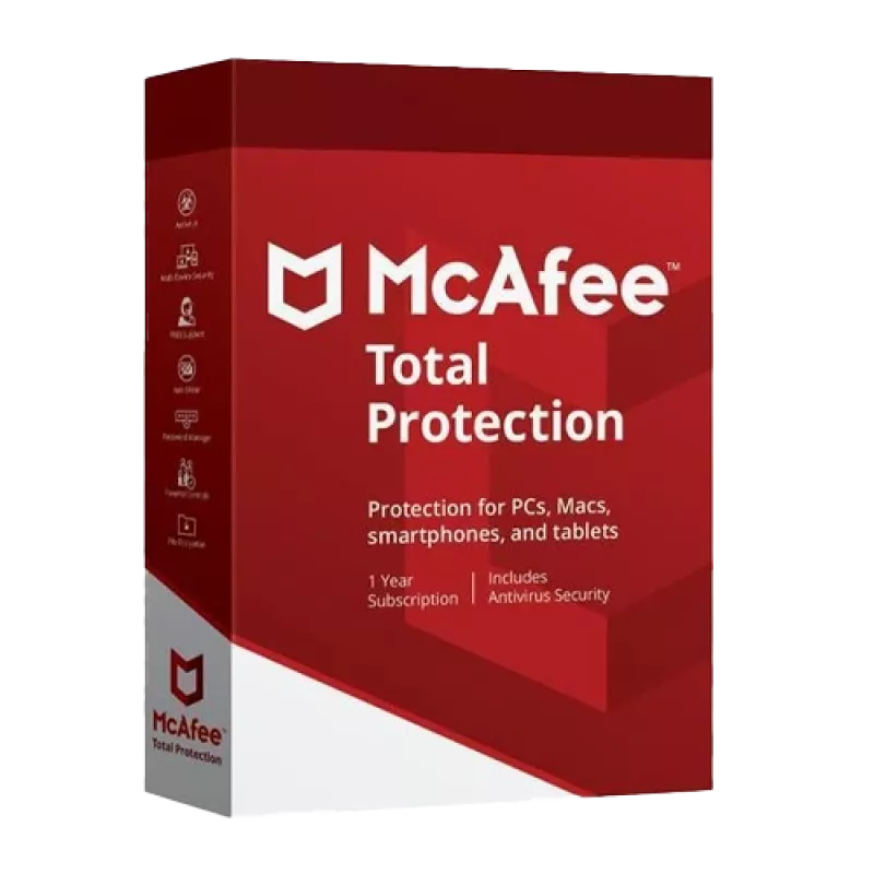 McAfee Total Protection - 10 urządzeń / 1 rok, Globalnie