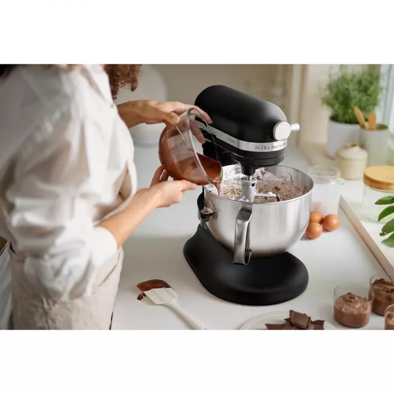 KitchenAid 5KSM60SPXEBM Mikser stojący 375 W Czarny, Szary, Stal nierdzewna
