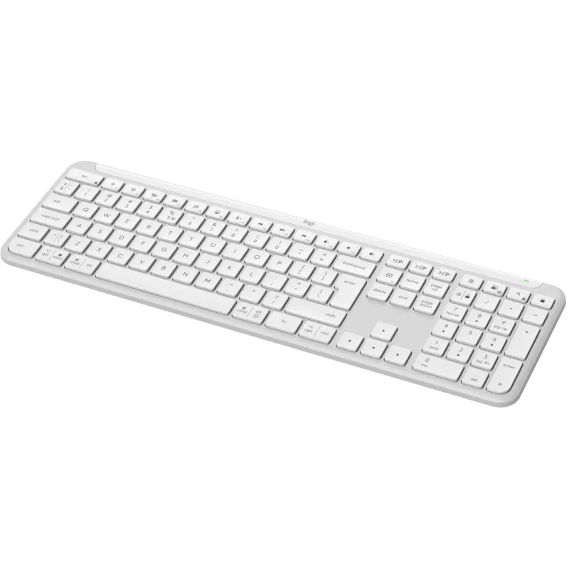 Klawiatura Logitech K950 Signature cienki biurowa RF Wireless Bluetooth QWERTY US International biała