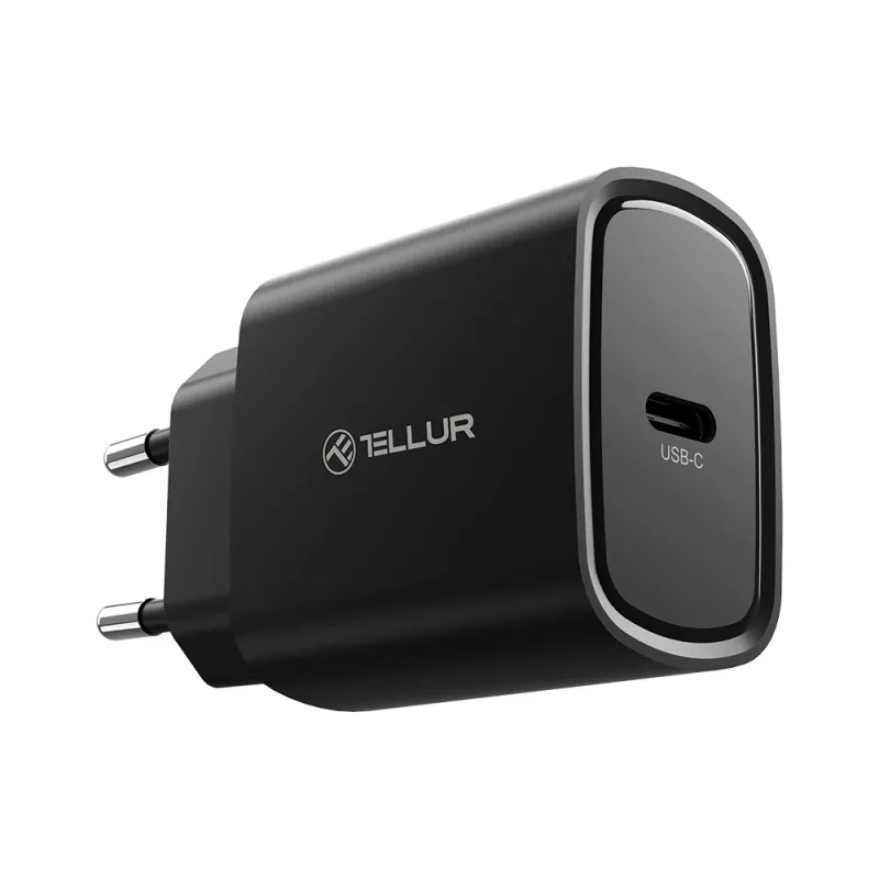 Ładowarka sieciowa Tellur 20W USB-C PD czarna