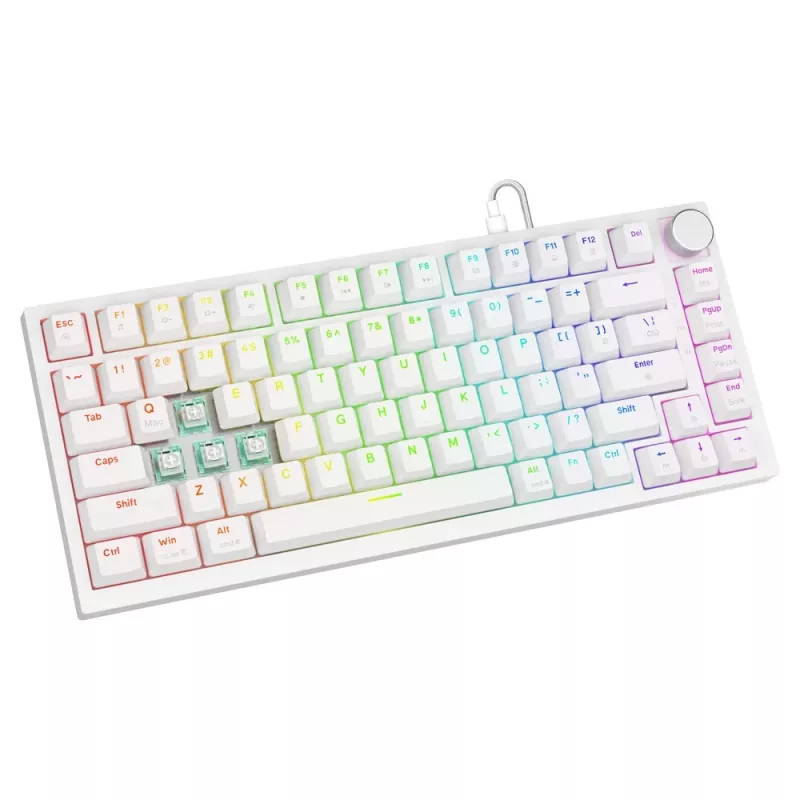 Klawiatura gamingowa Savio ASTRAL WHITE JADE USB QWERTY US International