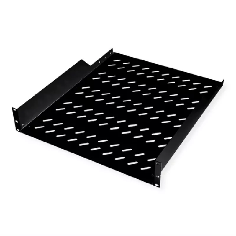 Półka rack ROLINE 19-calowa 2 U 550 T czarna, udźwig 25 kg