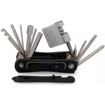 Multitool FISCHER 50404 do rowerów elektrycznych, zestaw 15-częściowy z kluczem imbusowym 2 mm