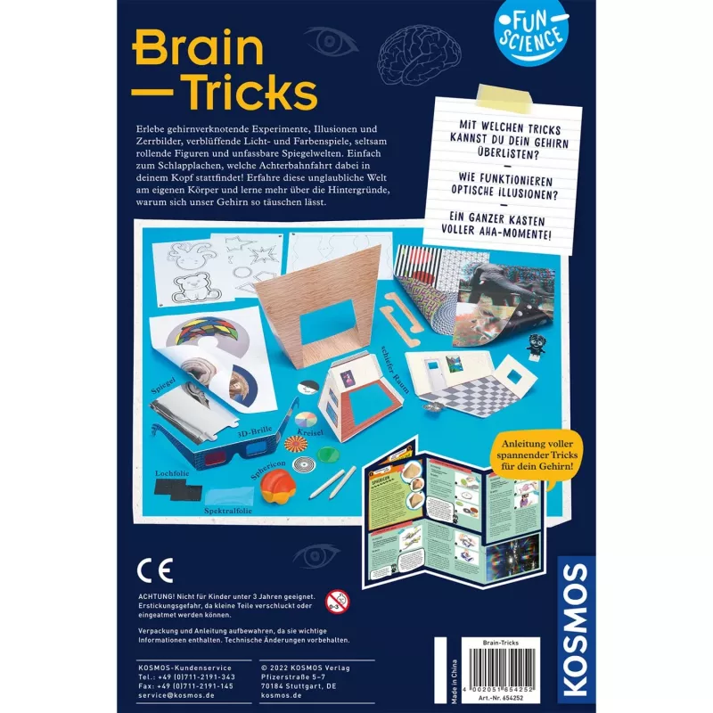 Kosmos Fun Science Brain Tricks, zestaw eksperymentów, Elektryczność, 8 lat, Wielokolorowy