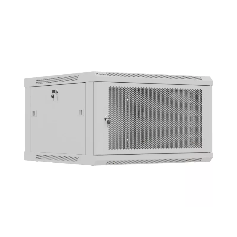 Szafa rack 19 inch 6U 600x600 szara perforowana