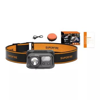 Czołówka Superfire HL23-S — strumień świetlny 350 lm, akumulator 2000 mAh