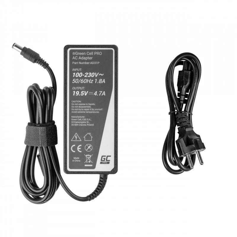 Zasilacz zielony Cell AD31P 90W Wewnętrzny AC-DC 19.5V 4.7A do laptopów Sony, czarny