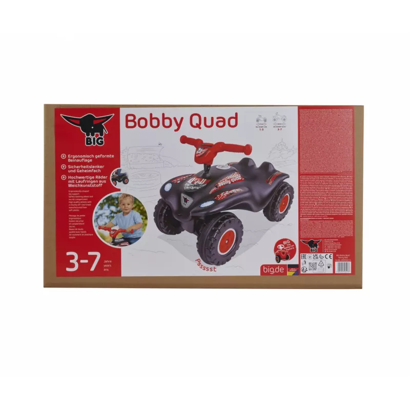 Samochodzik dziecięcy BIG Quad Racing BIG Bobby 56413, czerwony, cztery koła, wytrzymała konstrukcja