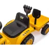 Pojazd CAT Traktor z przyczepą żółty jeździk