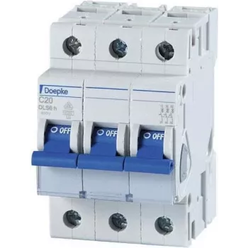 Wyłącznik nadmiarowoprądowy DOEPKE C32A DLS-6H-C32-3-6-KA 6kA 3-biegunowy 400V charakterystyka C DLS-6H-C32-3-6-KA (09914296)