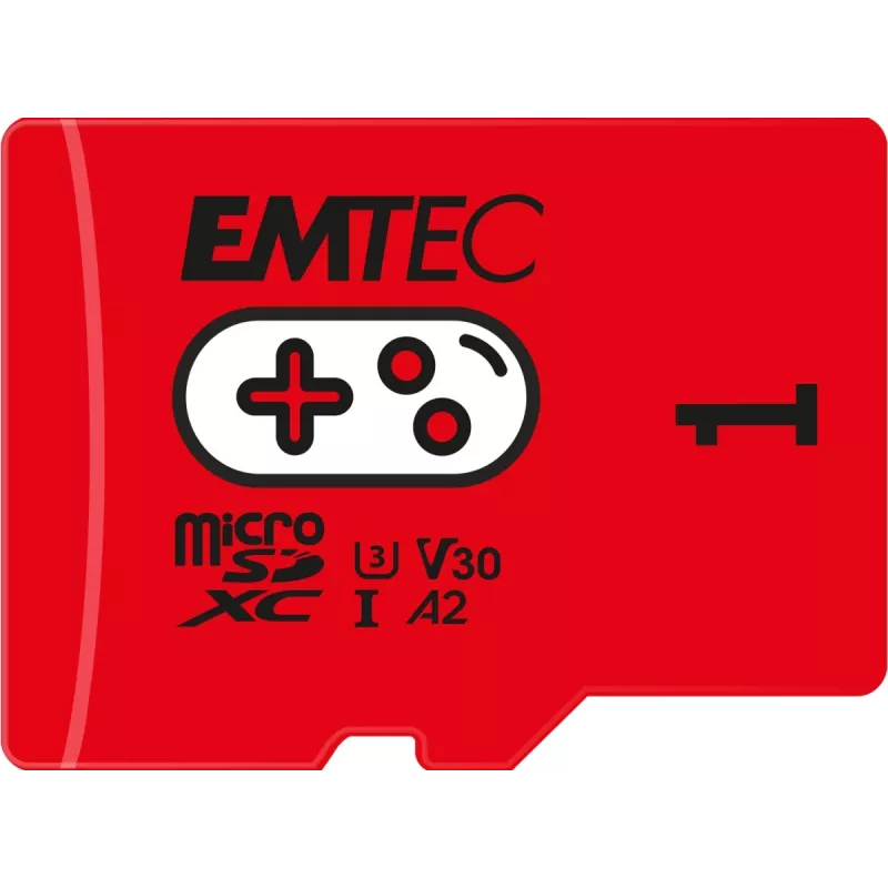 Emtec Flash Memory 1TB UHS-I U3 V30 A2 Gaming Rouge ECMSDM1TXCU3G
