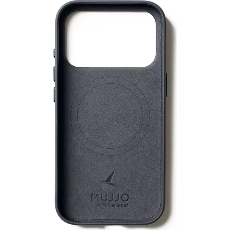 Mujjo Full Leather Case MagSafe etui do iPhone 17 Pro Szary