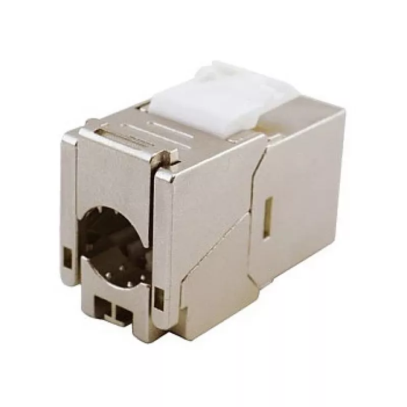Ekranowane złącze keystone cienki Kat.6A, EQUIP 767223, bez narzędzi, RJ-45, płaskie, srebrne, 8 szt.