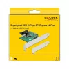 Karta DeLOCK PCI Express x4 na 1 wewnętrzny port USB 3.2 Gen 2 klucz B 20-pinowe gniazdo