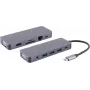 Stacja dokująca do laptopa S/CONN 14-05028 przewodowa USB 3.2 Gen 1 Type-C szara
