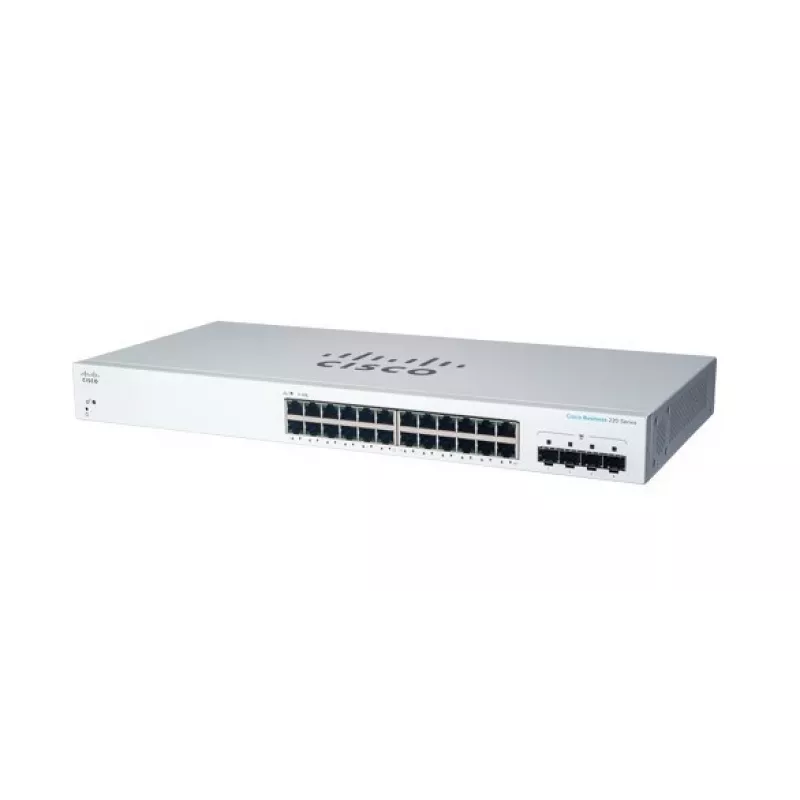 Zarządzalny przełącznik Gigabit Ethernet L2 Cisco CBS220-24T-4G — 24x 10/100/1000 RJ-45, 4x SFP, 1U, 56 Gbit/s
