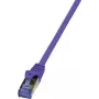 LogiLink CQ303VS Kabel sieciowy RJ45, kabel krosowy CAT 6a S/FTP 1,00 m fioletowy, niepalny, bezhalogenowy