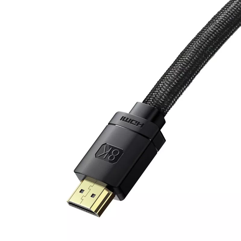Kabel Baseus High Definition Series HDMI 2.1, 8K 60 Hz, 3D, HDR, 48 Gb/s, 2 m (czarny)