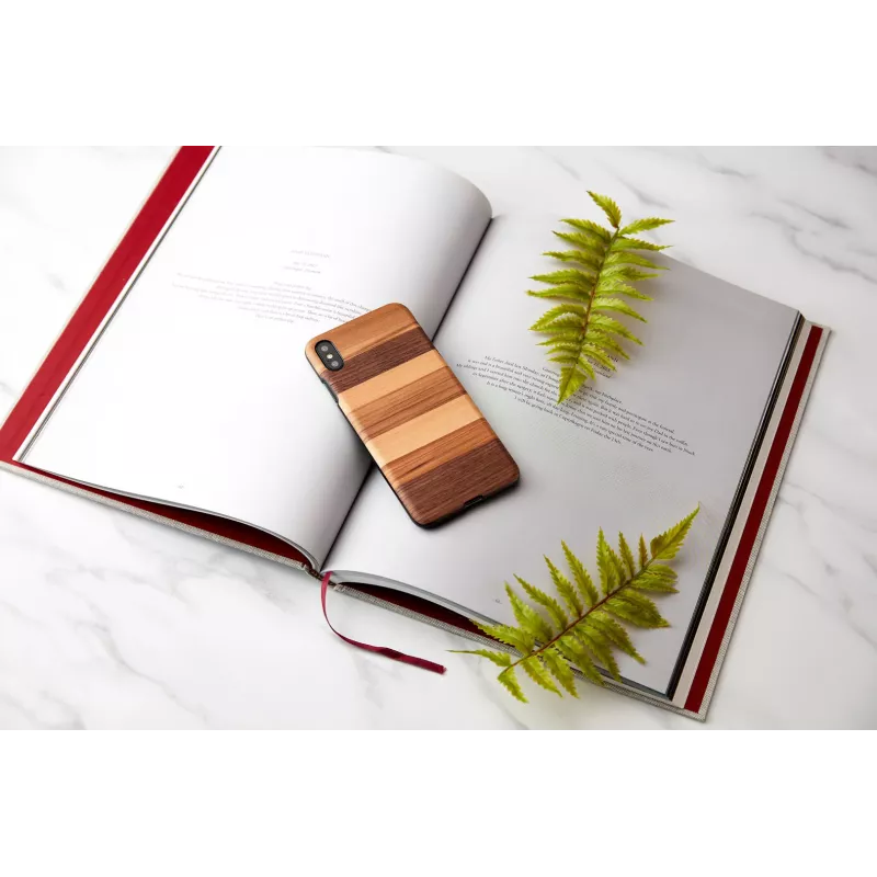 Etui smartfona man and wood dla iPhone XS Max — czarne