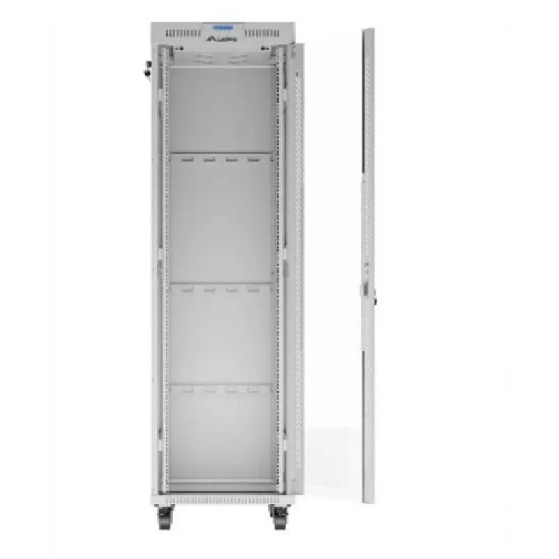 Szafa stojąca LANBERG FF01-6842-12SL 42U, 600×800 mm, wysokość 2121 mm, udźwig 1200 kg, IP20, szara