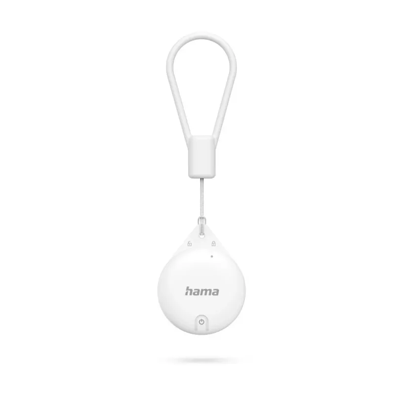 HAMA Item Finder 00185815 Bluetooth do aplikacji Apple Find My, biały — lokalizator do wyszukiwania przedmiotów osobistych