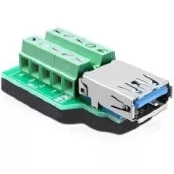 Adapter przejściówka DeLOCK 65370 USB 3.0-A 10p Czarny Zielony Srebrny