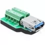 Adapter przejściówka DeLOCK 65370 USB 3.0-A 10p Czarny Zielony Srebrny