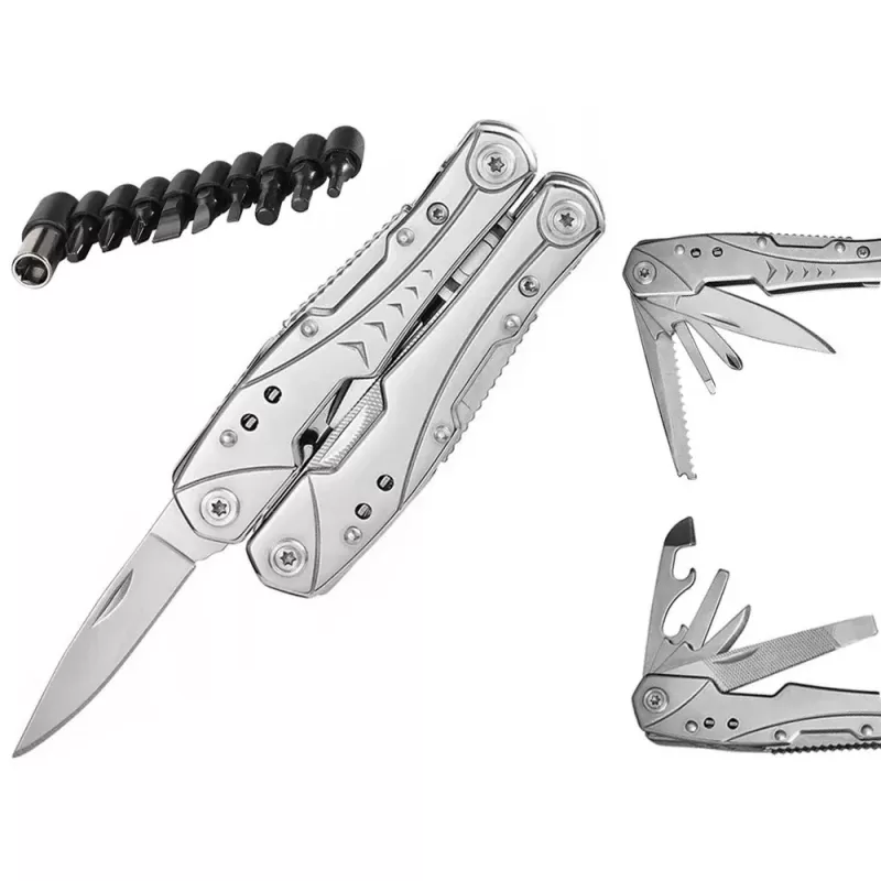 Multitool Extralink, Nóż kieszonkowy 23 w 1, z pokrowcem, srebrny