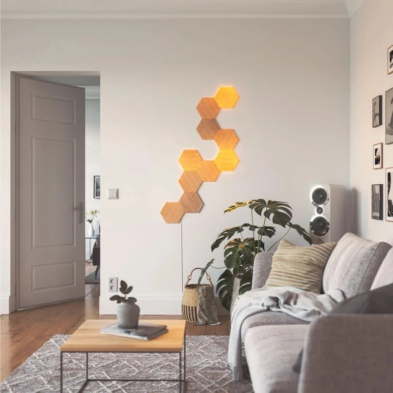 Oświetlenie nastrojowe Nanoleaf Elements Wood Look Hex Exp Pk 3