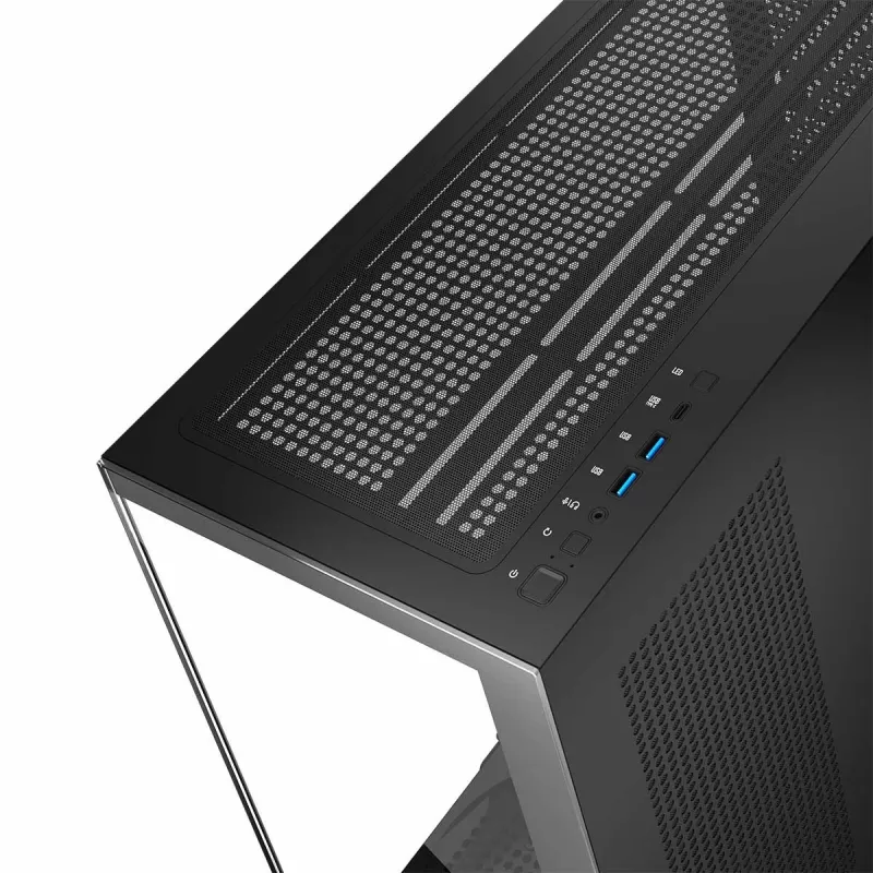 Obudowa PC MODECOM Volcano Stellar NF ATX midi tower, szkło hartowane, czarna, obsługuje płyty ATX/micro ATX, GPU do 420mm, chłodzenie CPU 175mm