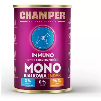 CHAMPER Immuno Monoprotein Turkey - mokra karma dla psów - 400 g
