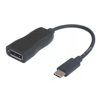 Kabel DisplayPort Alt Mode USB-C do DisplayPort Garbot 15 cm USB 3.1 męski na żeński czarny