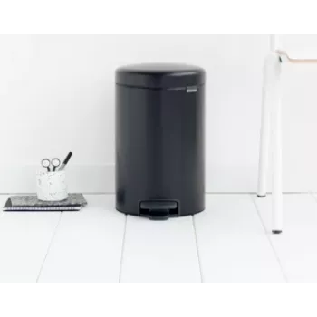 Brabantia 113741 Kosz na śmieci 12 l okrągły czarny (11 37 41)
