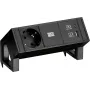 Bachmann DESK2 1x CEE7/3 USB A/C Charger Czarny (902.9109)