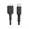Kabel USB MediaRange MRCS257 0,5 m — Micro-USB B na USB-C, USB 3.2 Gen 1 (5 Gbit/s), czarny