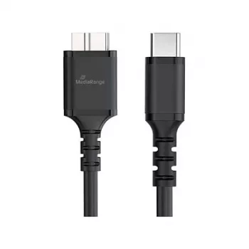 Kabel USB MediaRange MRCS257 0,5 m — Micro-USB B na USB-C, USB 3.2 Gen 1 (5 Gbit/s), czarny