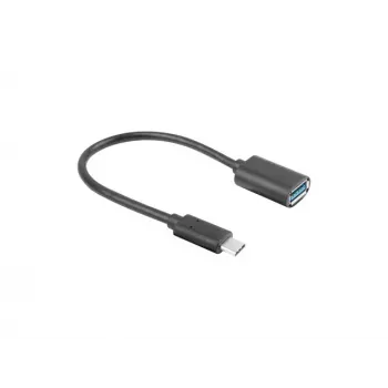 Adapter LANBERG AD-UC-UA-04 USB TYPE-C M - USB Type-A F 15 cm Czarny