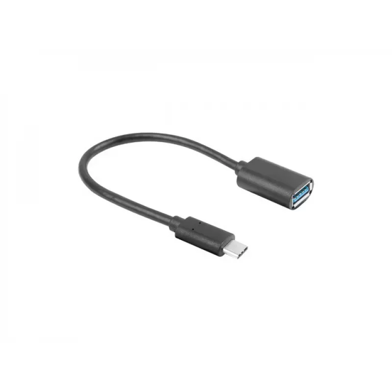 Adapter LANBERG AD-UC-UA-04 USB TYPE-C M - USB Type-A F 15 cm Czarny