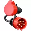 Adapter do Gemini flex 11 kW, CEE czerwona trójfazowa 16A > CEE czerwona 32A (czarny, 30 cm)