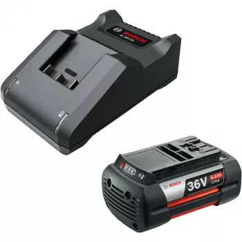 Zestaw startowy baterii Bosch GBA 36V 6,0Ah z ładowarką AL 36V-20, czarny