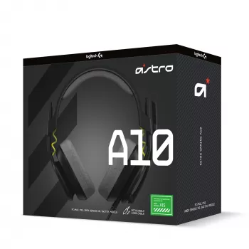 Logitech ASTRO Gaming A10 Gen 2 - Zestaw słuchawkowy - nauszny - przewodowy - wtyk 3,5 mm - czarny (939-002047)