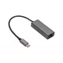 Akyga AK-AD-65 karta sieciowa USB-C – Gigabit Ethernet, RJ45, 15 cm, srebrna