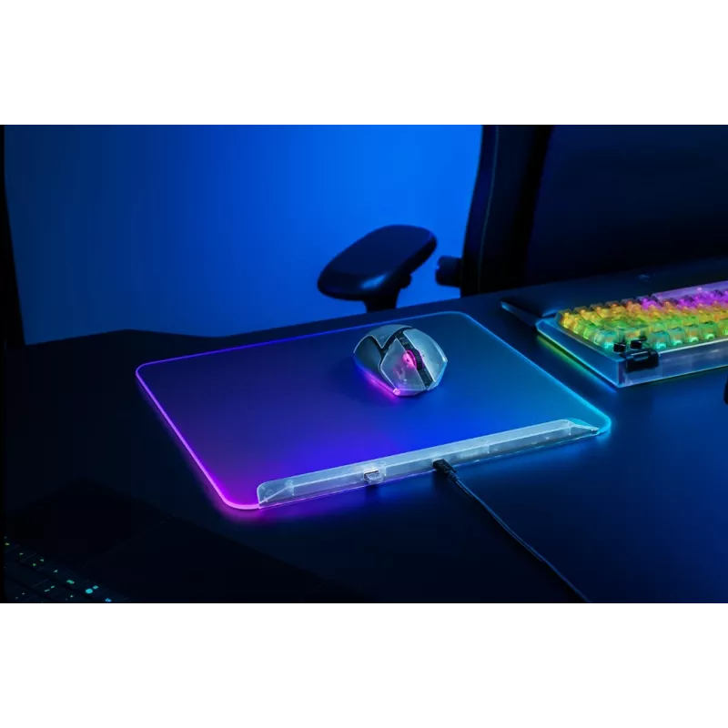 Podkładka pod mysz gamingowa Razer Firefly V2 Pro biały — podświetlenie RGB, zasilana przez USB, antypoślizgowa podstawa
