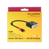 Adapter kablowy wideo DeLOCK 61213 USB Type-C na DVI 0,2 m czarny