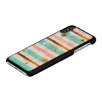 Etui ochronne na smartfona iKins do iPhone XS Max — Pop Mint Czarny, twarda skorupa z podniesionymi krawędziami