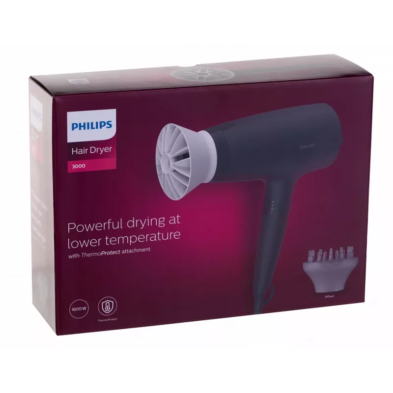 Philips 3000 series BHD302/30 suszarka do włosów 1600 W Czarna