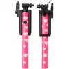 Ultron selfie hot shot Pink - 15 - 45 cm Selfie Stick z przyciskiem migawki na uchwycie - do smartfonów takich jak Samsung Galaxy, iPhone i innych (173951)