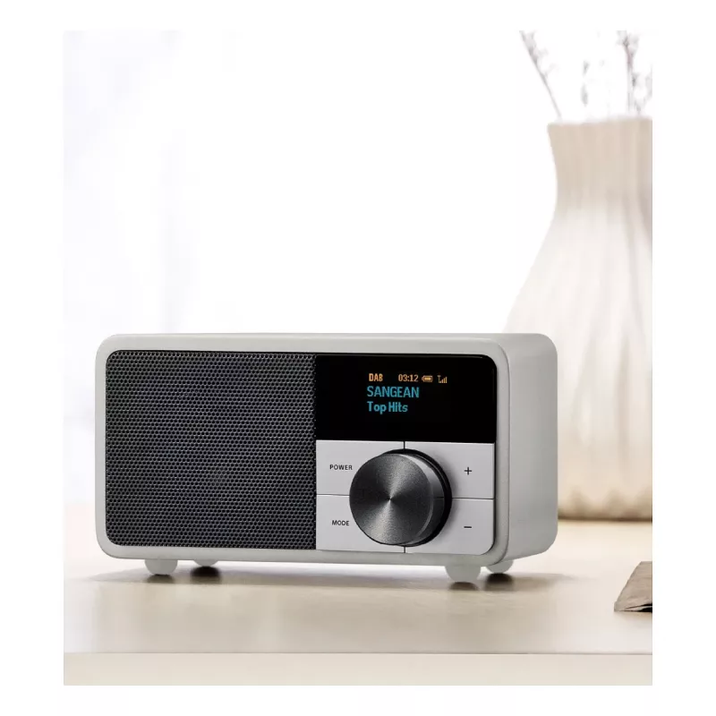 Radio stołowe Sangean DDR-7 Glacier srebrny z cyfrowym tunerem i Bluetooth