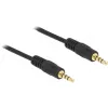 DeLOCK - Kabel audio - 28 AWG - Mini-Phone 3,5 mm, 4-pin (M) - Mini-Phone 3,5 mm, 4-pin (M) - 5,0 m - ekranowany - czarny (83438)