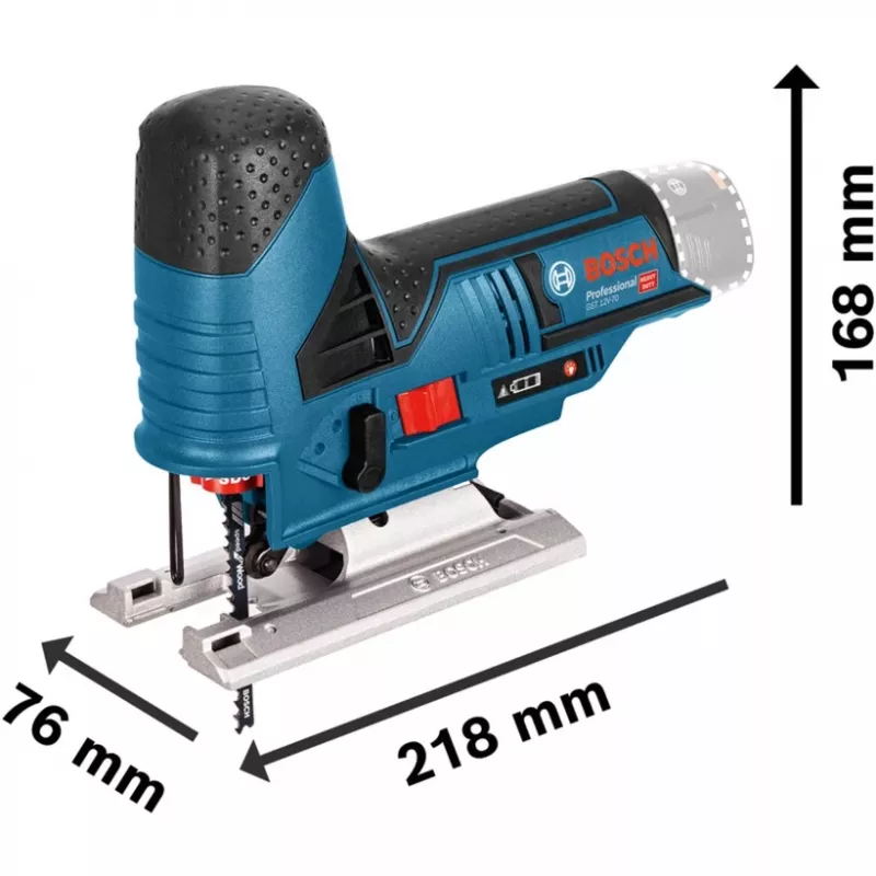 Wyrzynarka akumulatorowa GST 12V-70 Professional, 12 V (niebiesko-czarna, 2 akumulatory litowo-jonowe 3,0 Ah, w L-BOXX)